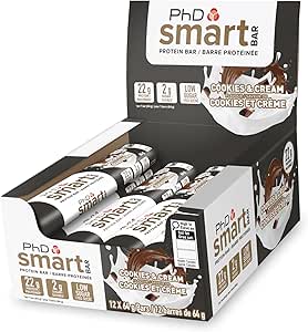 PHD SMART BARS Suppléments Barres protéinées biscuit et crème 12x64g