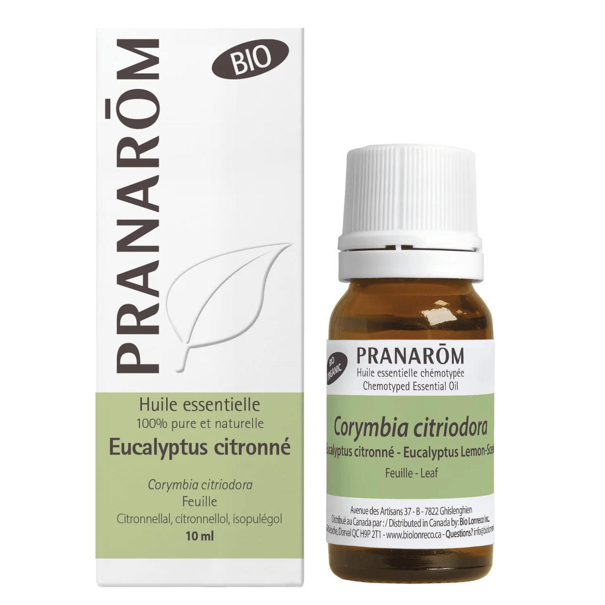 PRANAROM Suppléments Huile essentielle bio - Eucalyptus citroné 10ml