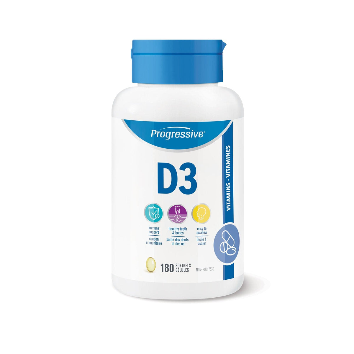 PROGRESSIVE Suppléments D3 180gels