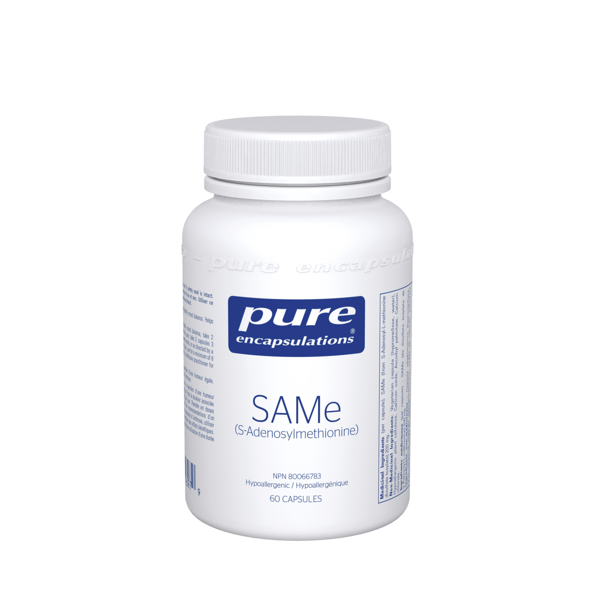PURE ENCAPSULATIONS Suppléments SAMe  60caps