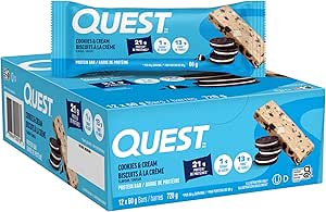 QUEST NUTRITION Suppléments Barres protéinées biscuits à la crème 12x60g