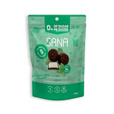 SANA Épicerie Bouchées chocolatées noires à la menthe  100g