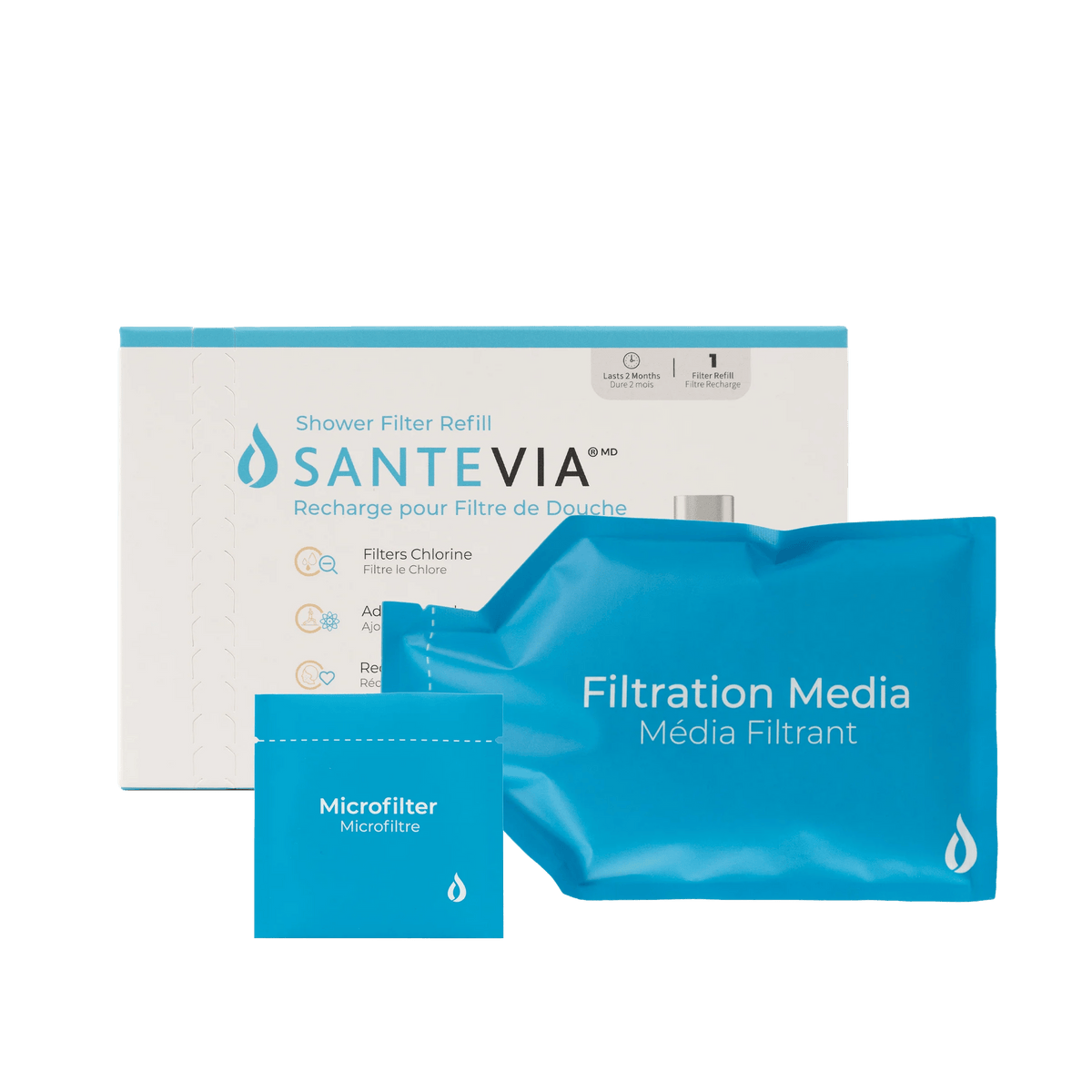 SANTEVIA SYSTEMS Épicerie Recharge pour filtre de douche un