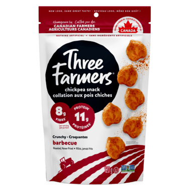 THREE FARMERS Épicerie Poischiches rôtis barbecue 120g