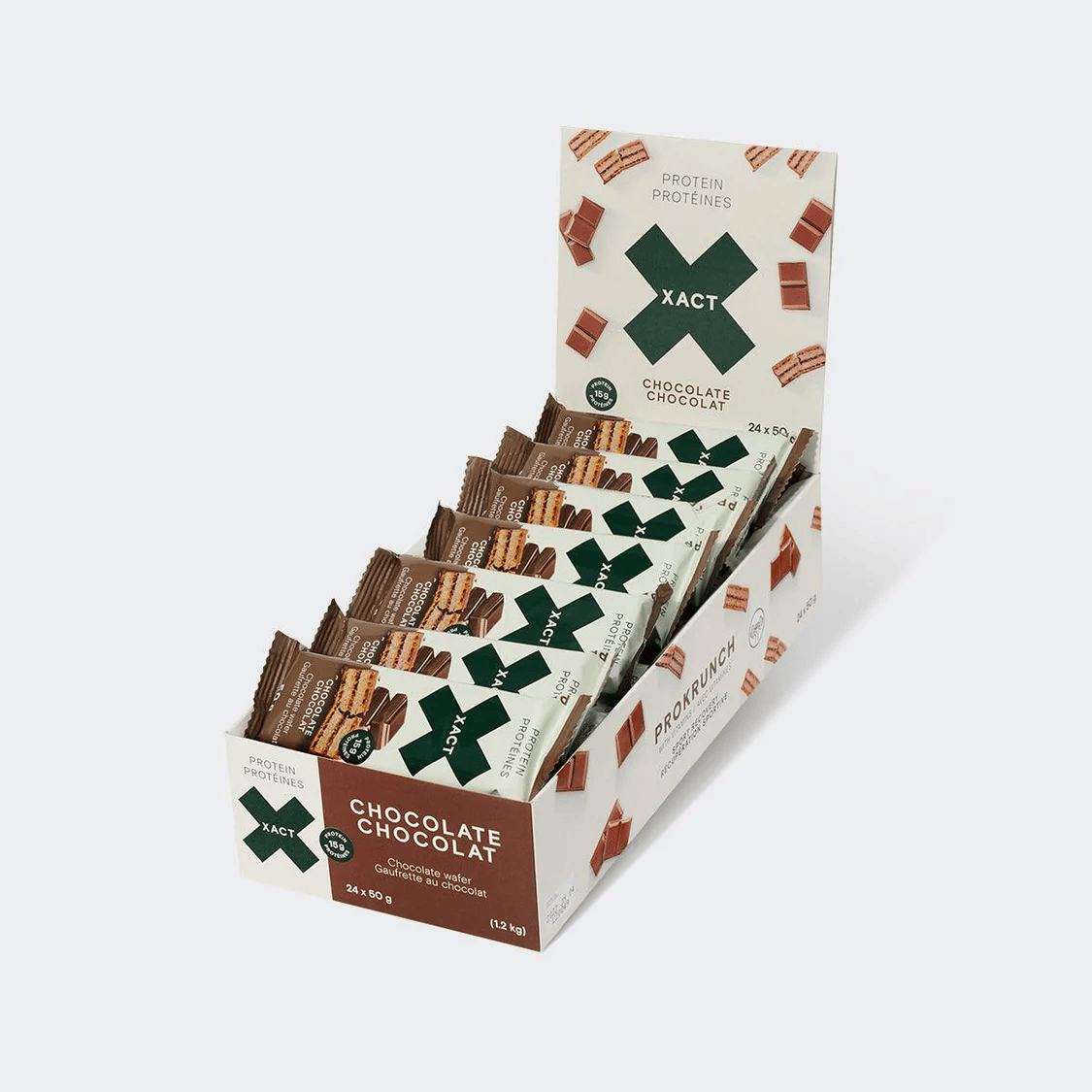 XACT NUTRITION Suppléments Gaufrettes protéinées (chocolat) 24x50g